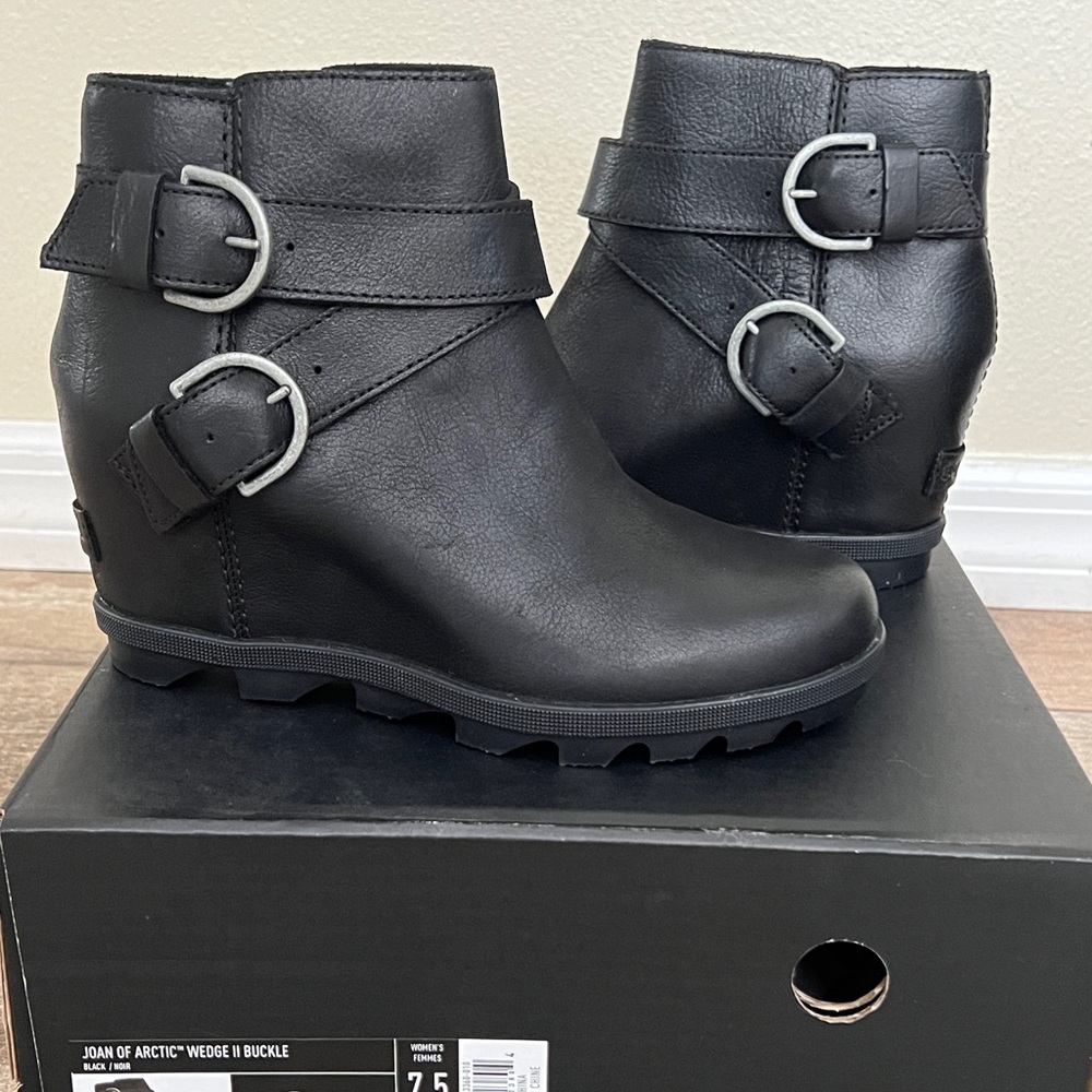Sorel Black Joan Of Arctic Wedge II Buckle